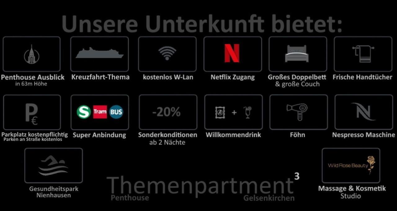 Appartamento Themenpartment Himmel Und Mehr Penthouse Gelsenkirchen Esterno foto
